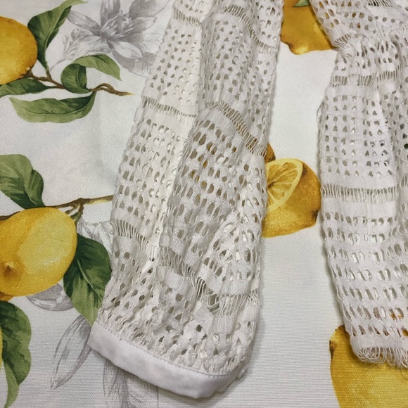 ENDLESS ROSE White Sheer Crochet Lace Top Small - Picture 7 of 9